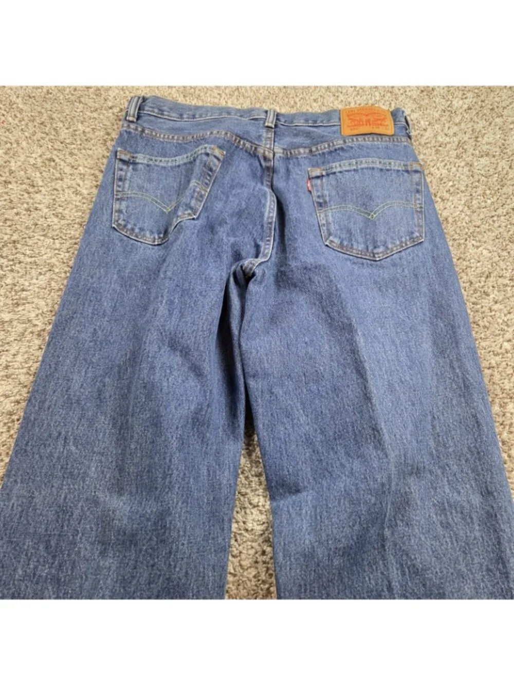 Levis 550 Jeans Mens 36x34 Relaxed Straight Dark Wash Retro Denim